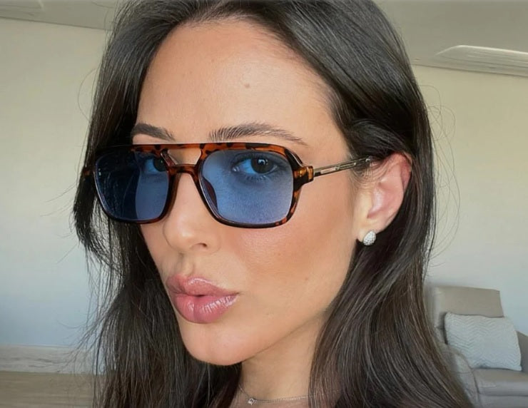 LENTES PIEMONTE LEOPARDO AZUL
