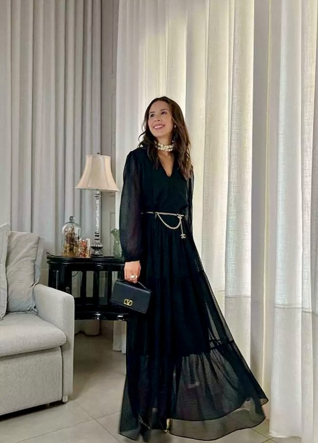 VESTIDO LARGO PUNTITOS