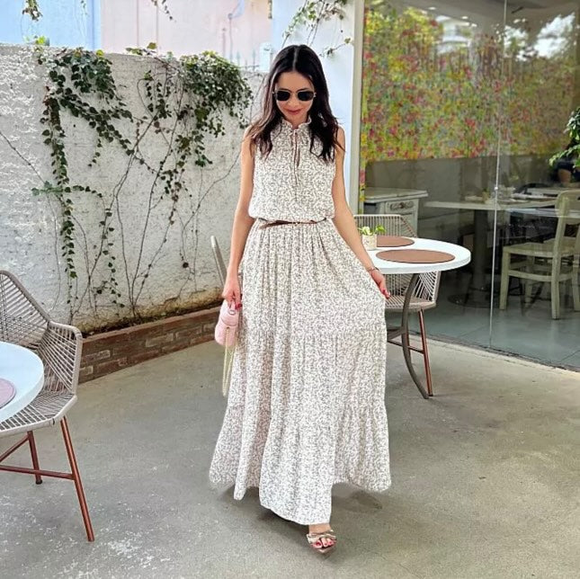 VESTIDO LARGO BOHO SIN MANGAS