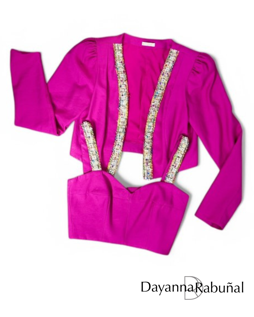 CONJUNTO CHAQUETA MANGA LARGA CON TOP