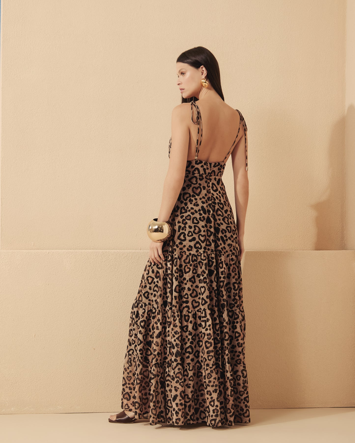 VESTIDO LARGO ANIMAL PRINT