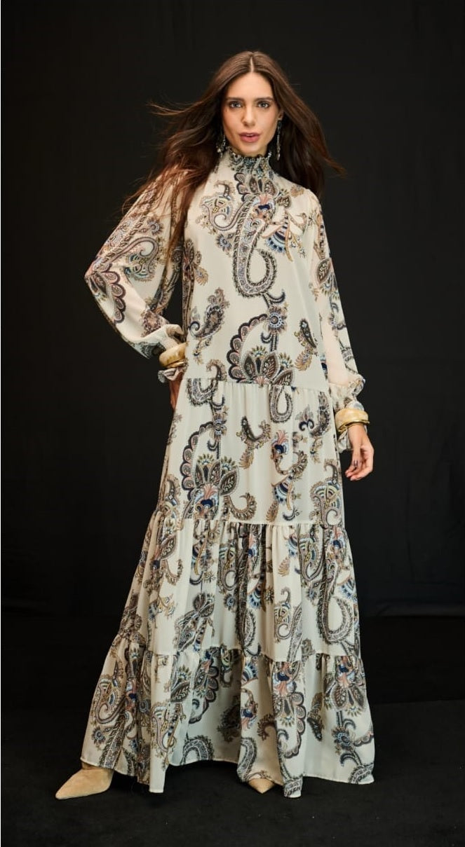 VESTIDO LARGO PAISLEY