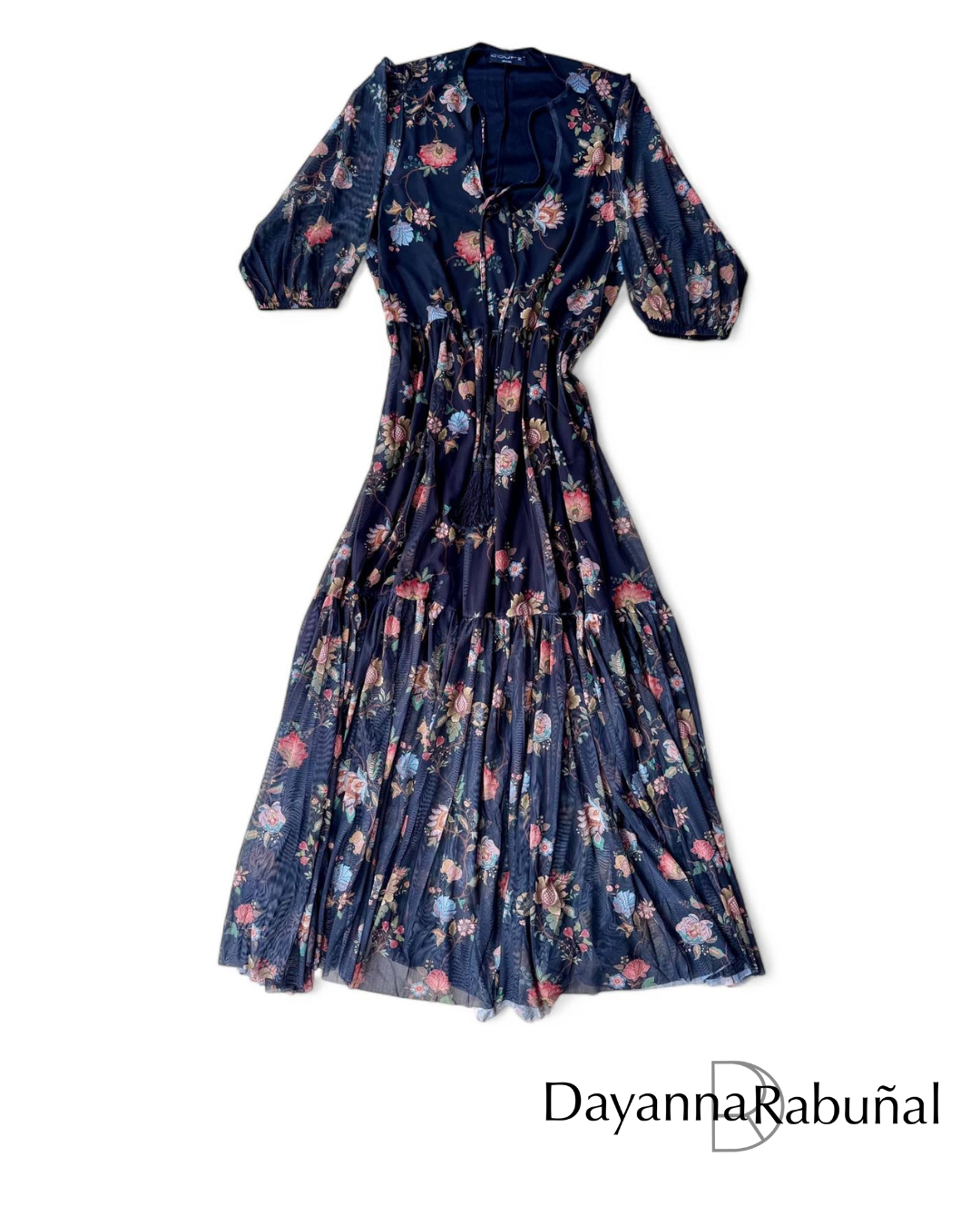 VESTIDO LARGO BOHO FLORAL