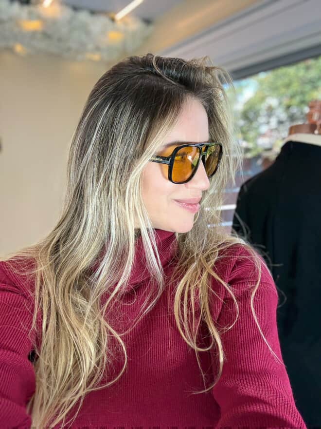 LENTES MARINO NEGRO Y NARANJA