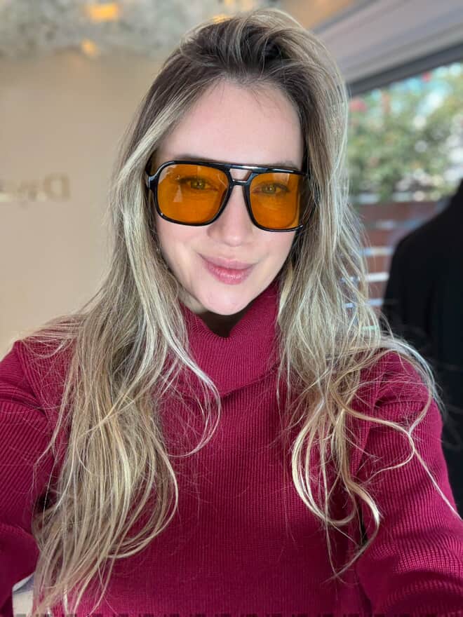 LENTES MARINO NEGRO Y NARANJA
