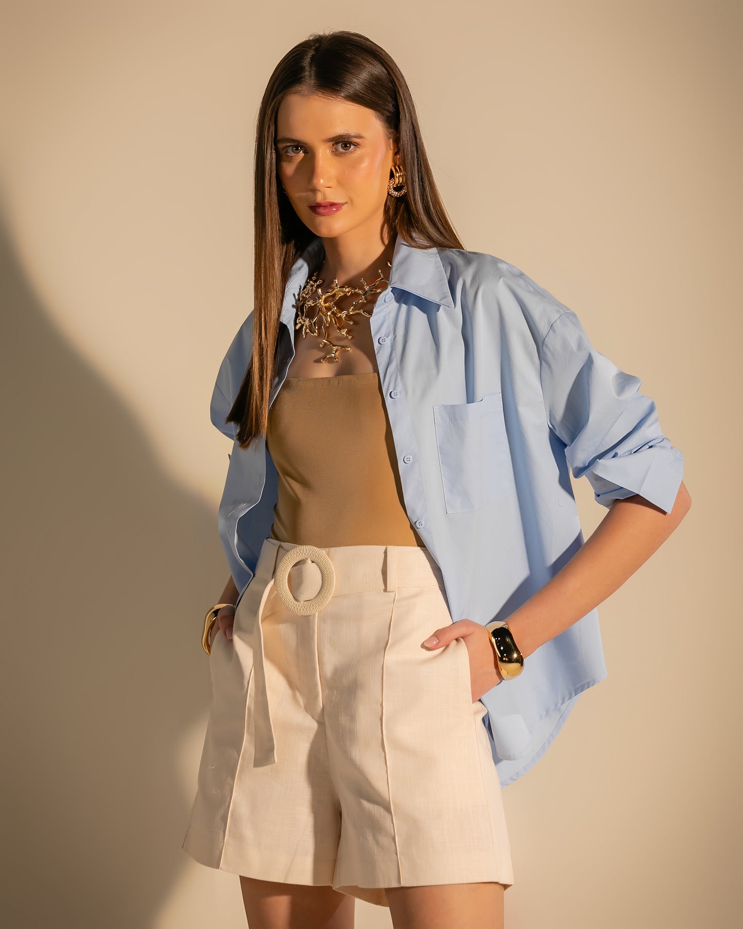 SHORT LINO FONTANA CON CINTO