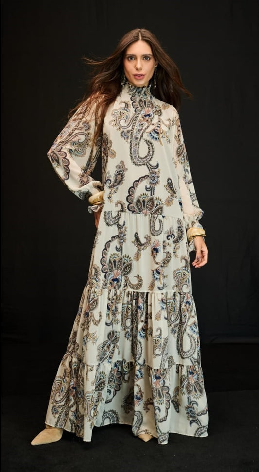 VESTIDO LARGO PAISLEY