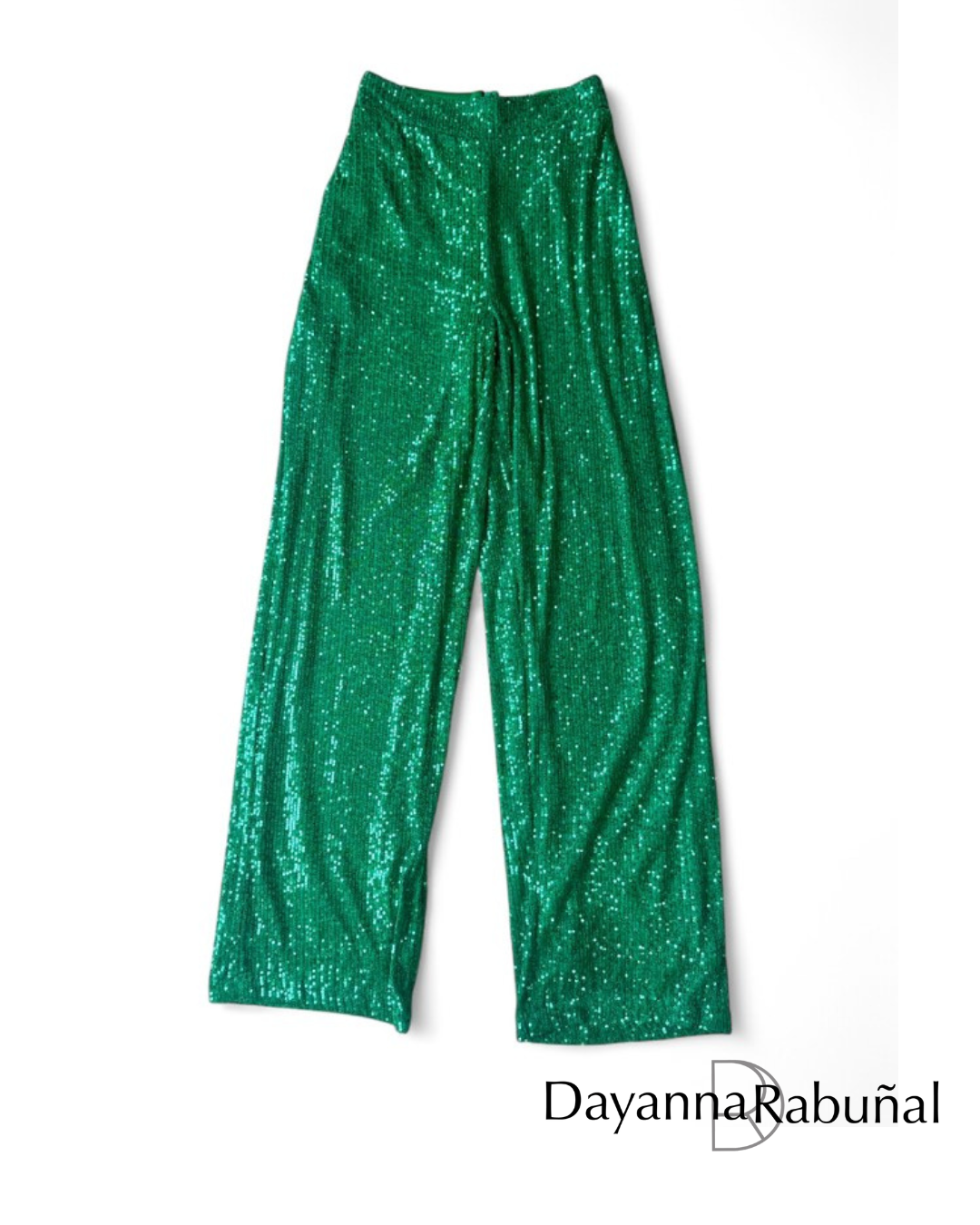 PANTALON DE LENTEJUELAS VERDE